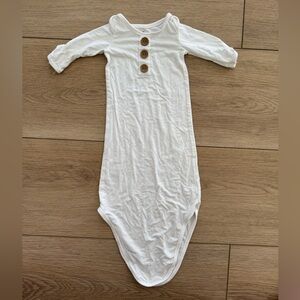 Caden Lane Knotted Gown - White, preemie